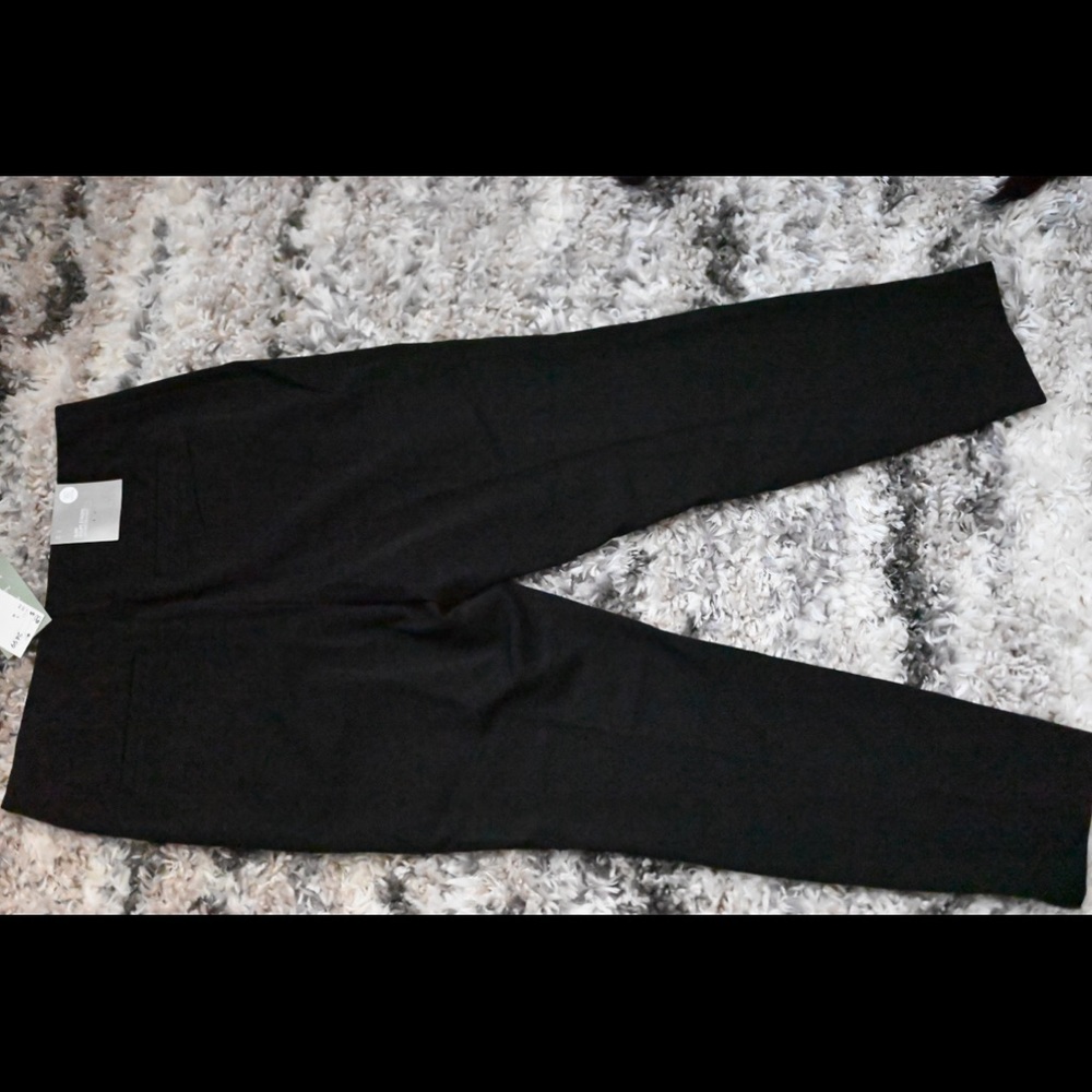H&M Elastic High-Waist Dress Pants Slim Cut